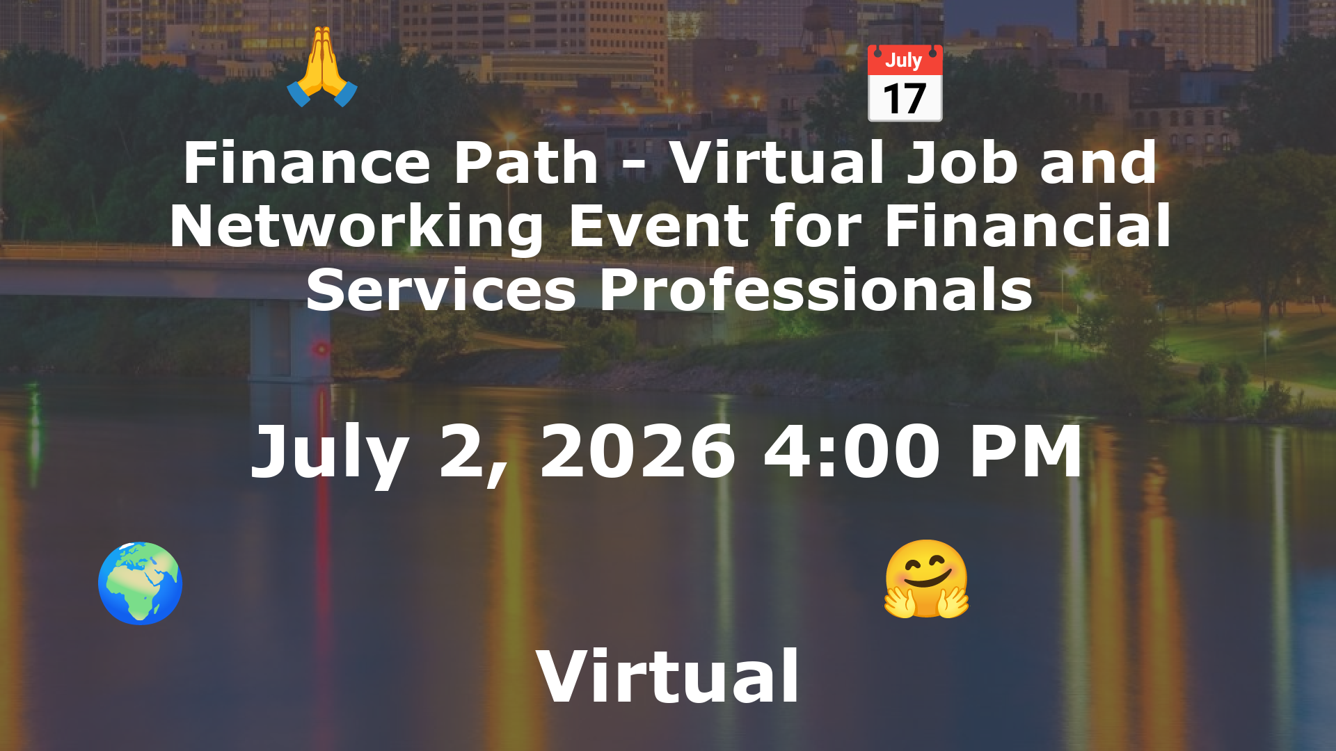 Finance Path - Virtual Job and Networking Event for Financial Services Professionals event image